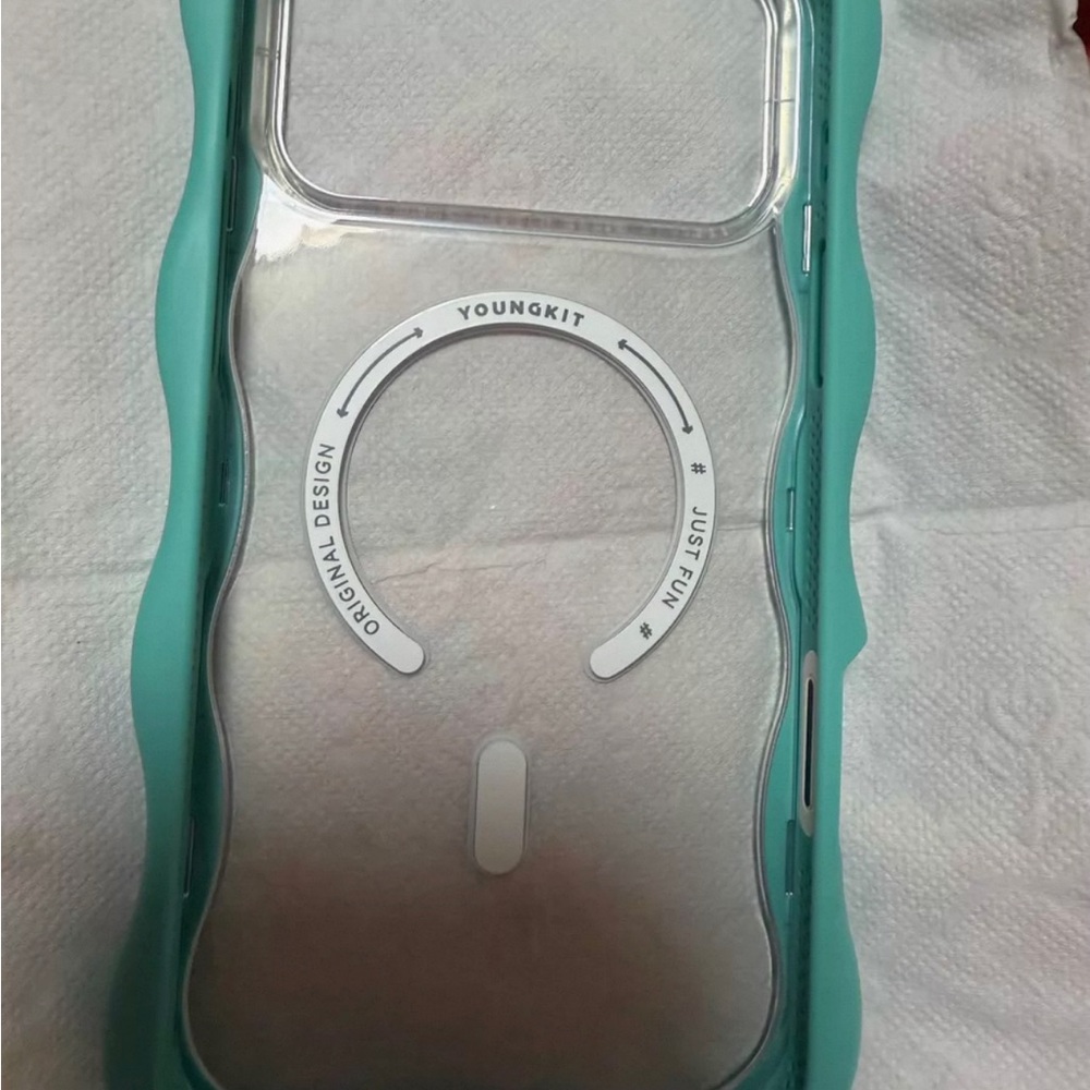 Teal Clear Protective Phone Case